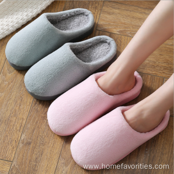 Winter Indoor Coral Fleece Thick Bottom Cotton Shoes